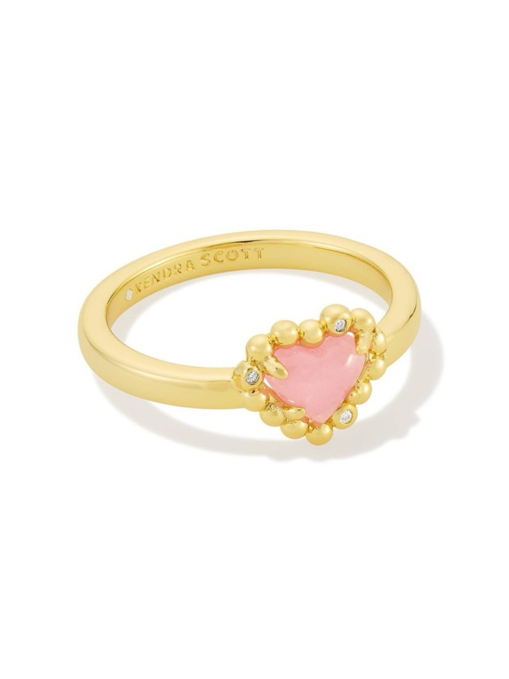 Kendra Scott Anna Framed Band Ring - Mauve/Gold. Size 8